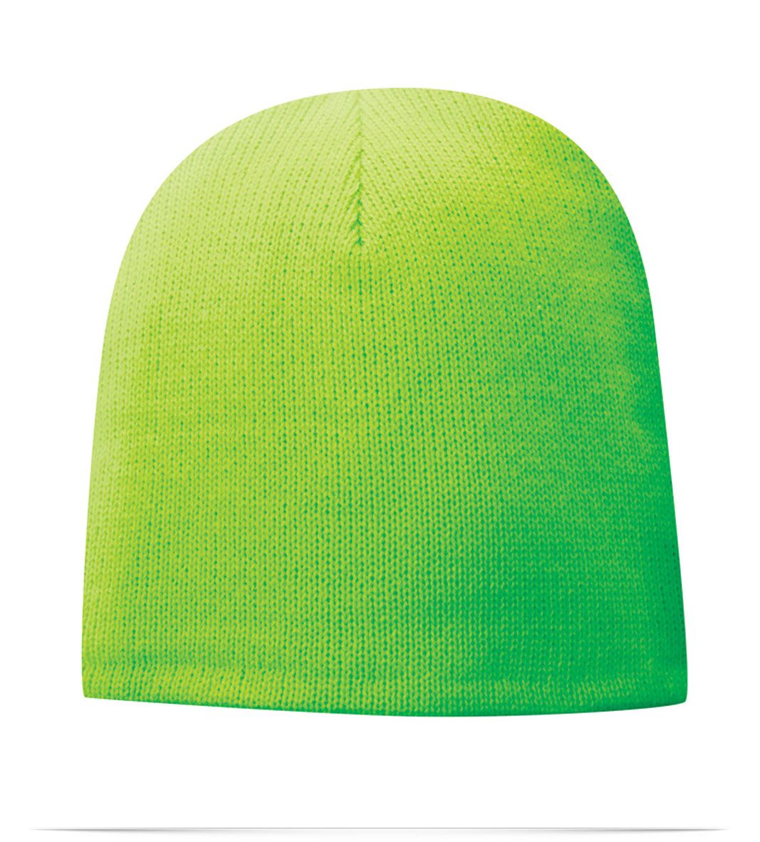 NeonGreen Port and Company Fleece-Lined Beanie Cap