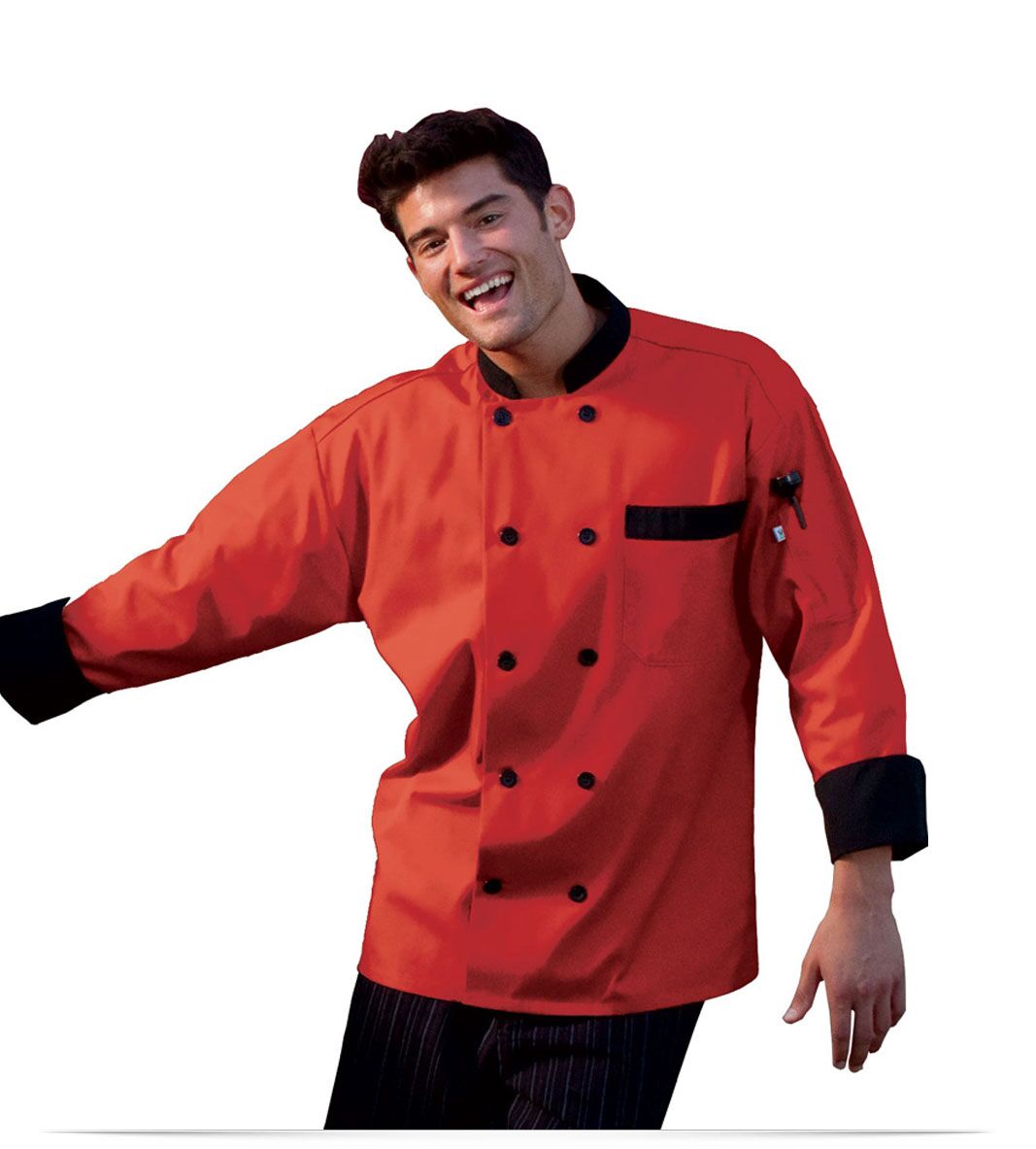 Customize 10 Button Embroidered Chef Jacket