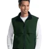 Embroidered Fleece Vest Reversible